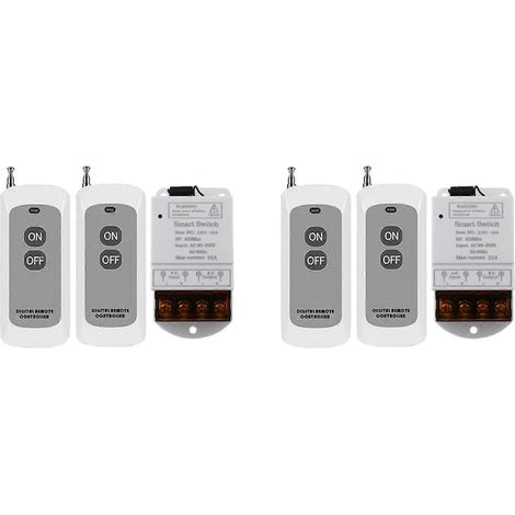 2x 433MHz Funkfernbedienungsschalter AC 110V/120V/220V/ 30A 1CH Relais RF Fernbedienungs-Lichtschalter (1/5)