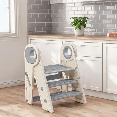 Escalier d'apprentissage enfant 46,5 x 47 x 61,5 cm pliable HDPE (1/5)