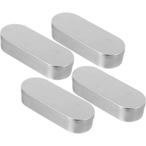 Boîte en Aluminium pour Laboratoire, 4 Pièces avec Couvercle Usage Recherche, Format Compact et Portable, Réutilisable, Protège les Spécimens Argentés (1/5)