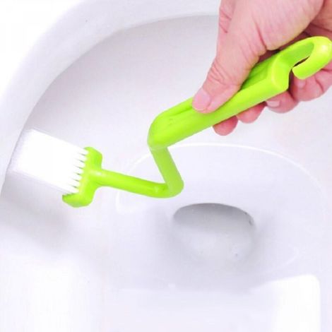 2pcs Toilettes Nettoyage Brosse WC Coin bombage Doux Brosse Brosse de Nettoyage (1/5)