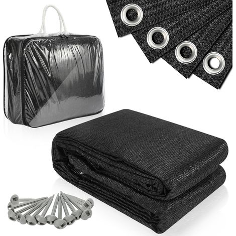 Wolketon Vorzeltteppich Zeltteppich Campingausrüstung Wasserdichte Campingteppich Zeltboden Outdoor Zeltplane Picknickdecke Zeltunterlage Wohnwagen 250x350CM,Schwarz