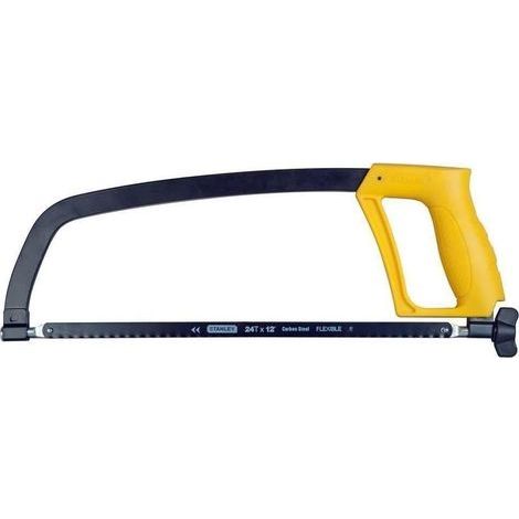 1-15-122 Scie À métaux 300 mm - 10 dents/ cm - Poignée Révolver Ergonomique Antidérapante - Lame Haute Qualité Bimétal - 2 Angles de Coupe - Vis Papillon -Tension de Lame Jusqu'à 100 kg (1/4)