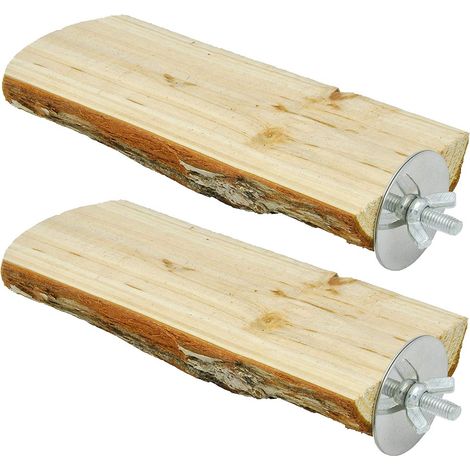 Lot de 2 perchoirs en bois pour perroquet (1/4)
