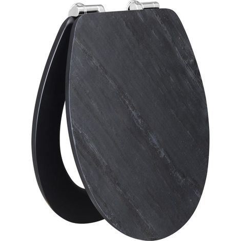 Primaster WC-Sitz mit Absenkautomatik Schiefer schwarz WC-Sitz (1/2)