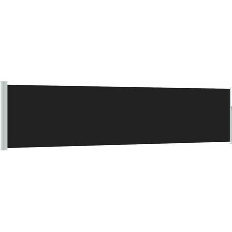 Auvent latéral rétractable de patio 120x500 cm Noir (1/5)