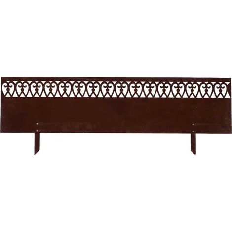 Bordure jardin haute en acier effet rouille Volute (1/4)