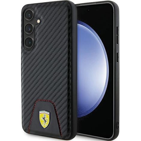 Valigetta rigida Ferrari FEHCS24MN3PUK S24+ S926 nera/nera con fondo in carbonio cucito (1/5)