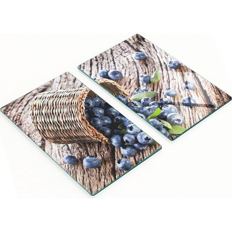 Taglieri da cucina in vetro con grafica "Cesto di mirtilli" 2x30x52 cm (1/5)