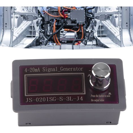 Générateur de signal analogique 4‑20mA avec affichage numérique 4 digits, alimentation par batterie et interface réglable pour simulateurs de courant et tension. (1/5)