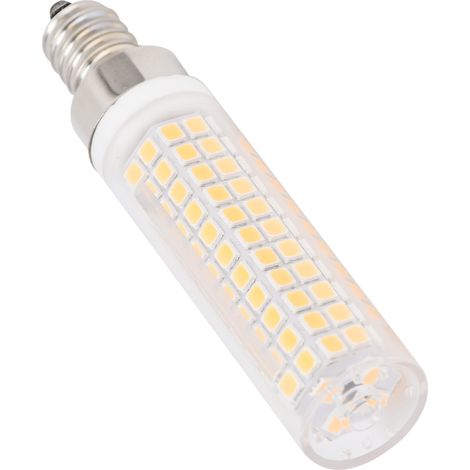 Ampoule LED E12 type « maïs » 1200 lm, 136 LED, dimmable, pour lustre, plafonnier ou applique murale, 110 V, blanc chaud (1/5)