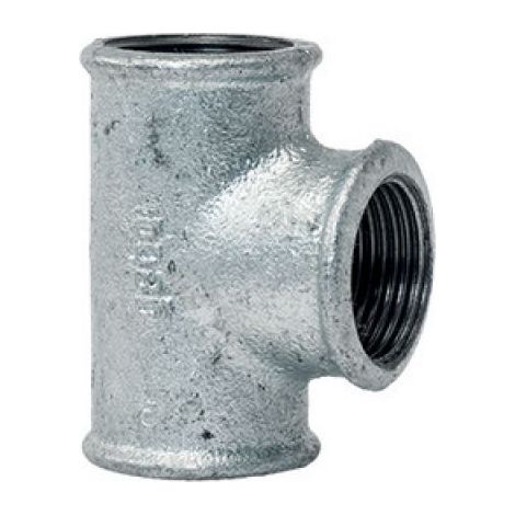 TEE RIDOTTA ZINCATA 3/4 x 1/2