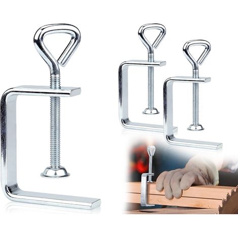 2 Pièces Pinces C, Petites Pinces C en Métal, Pince à Vis Réglable, Pinces à Vis Galvanisées, Pince de Table Universelle, Pince de Support, Vis de Serrage, Mini Pince C, pour Soudage, Pinces à Bois (1/5)