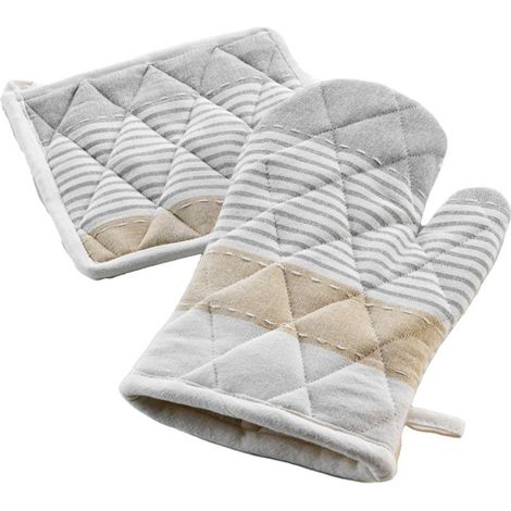 Gant & Manique de Cuisine "Iliade" 28cm Gris