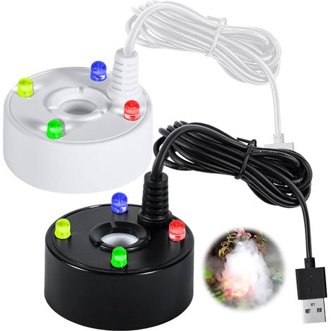 2 Pièces Brumisateur À Ultrasons, 5 V Mini Machine À Brouillard, Fontaine d'eau Étang Brouillard Machine, Brumisateur USB pour Fontaine, Étang, Aquarium, Jardin, Nombreux (1/5)