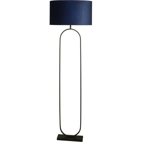 Lampadaire Modish noir avec capuche bleue - EU95101AZ