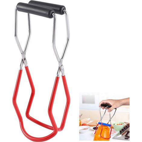 Sollevatore per vetro - Morsetto in acciaio inox - Impugnatura antiscivolo - Adatto a varie dimensioni - Dailygoods - Barattolo per conserve - Barattoli per conserve con (1/3)