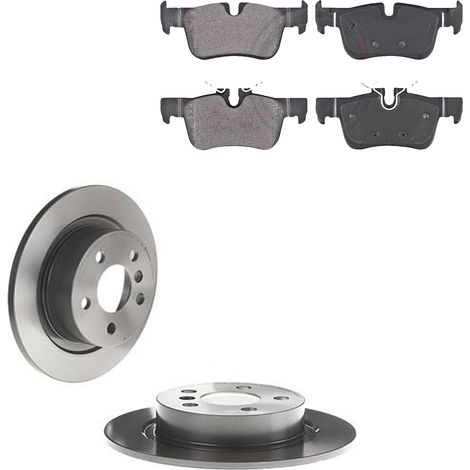 KIT FRENI POSTERIORI compatibile con MINI COUNTRYMAN (F60) - DISCHI + PASTIGLIE OEM: P 06 094 / 18458 , 18457 , 18453 , 18724 /SOSTITUZIONE DIRETTA/BASSA POLVERE/SILENZIOSO