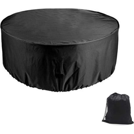 Housse de Protection pour Table Ronde et 6 Places Couverture de Meubles Chaise Patio de Jardin Terrasse 1,1 x 2,3m H558