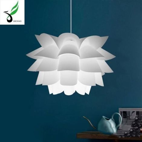 Lustre plafond pendentif la forme du lotus assemblé 36 x 28cm puzzle lumières suspension pour Chambre (1/4)
