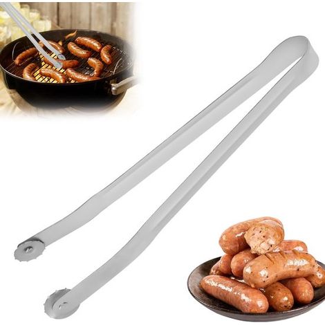 Dailygoods，Pinzas para voltear salchichas a la barbacoa，Acero inoxidable，Pinzas para parrilla (1/5)