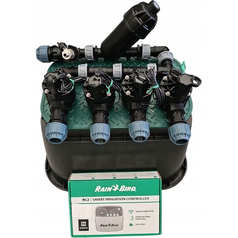 Kit Rain Bird a 4 sezioni: collettore con filtro e compressore, RC2, pozzetto, PE 20 (1/5)