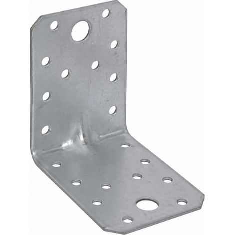 Verstärkter verzinkter Verbindungswinkel 70x70x55x2.5 mm (1/2)