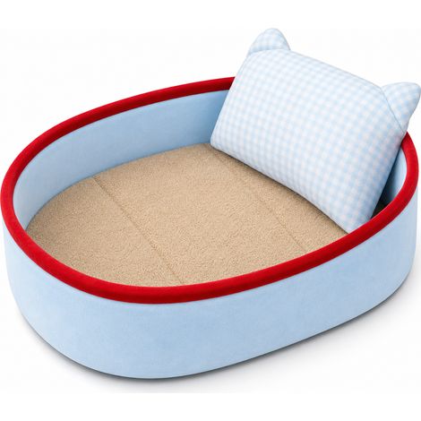 Panier très douillet pour chats bleu coussin mousse taille XL