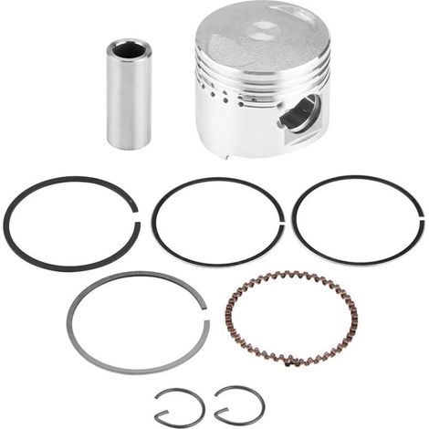 Suuonee 39mm Moto Piston Kit avec Anneaux de Piston Clips Broches Accessoires pour GY6 Horizontal Moteur Scooter Cyclomoteur Moto