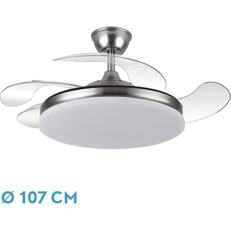 Ventilatore abrila DC Trident nichel trasparente design elegante