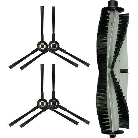 FOREHILL Brosse aspirateur pour Silvercrest SSR1 SSRA1 pour aspirateur robot pour A9s A9 A7 L100 (1 brosse à rouleau + 4 brosses latérales (1/5)
