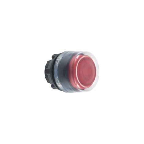 Cabeza pulsador diámetro 22 con capuchón transparente rojo embellecedor plástico (1/2)