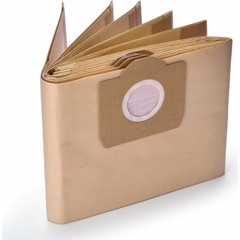 Sacs Aspirateur pour Karcher WD3, WD3P, MV3 - Lot de 5 Sacs Filtrants en Papier de Rechange pour Aspirateur Wet & Dry - Pièces Détachées et Accessoires pour Karcher WD3 Premium, (1/4)