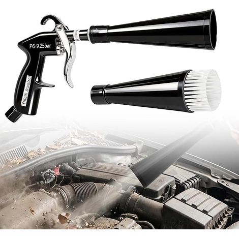 Dry Air Gun for Car Maintenance, Compressed Air Gun High Pressure Air Gun with 2 Sets Nozzles for Seats, Rims, Engine, Leather, Places (1/5)