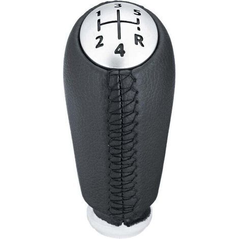 Pommeaux de leviers de vitesse manuel 5 vitesses pour Renault Clio III 2005-09, Megane 2 Laguna 2 2003-09, Clio 4 2012-19 Noir Cuir, avec Adaptateur (1/5)