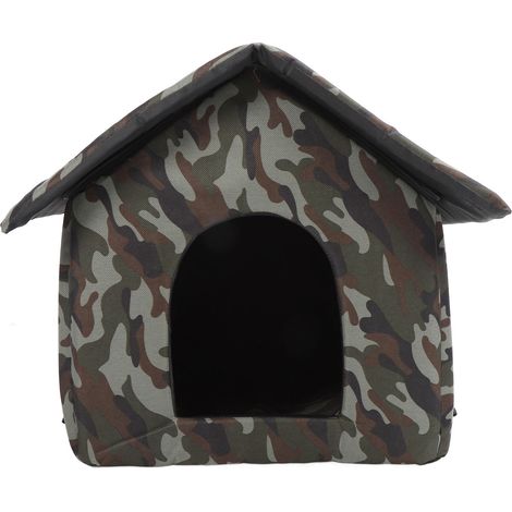 Niche d'extérieur pour chat, amovible, maintien au chaud, étanche, abri pour chien sauvage, pour garage, porche, couloir, vert M: 36 X 36 cm/14,2 14,2 pouces (1/5)