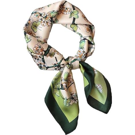 Foulards en satin pour femmes, 70 x 70 cm, carré moyen, élégant, effet soie.