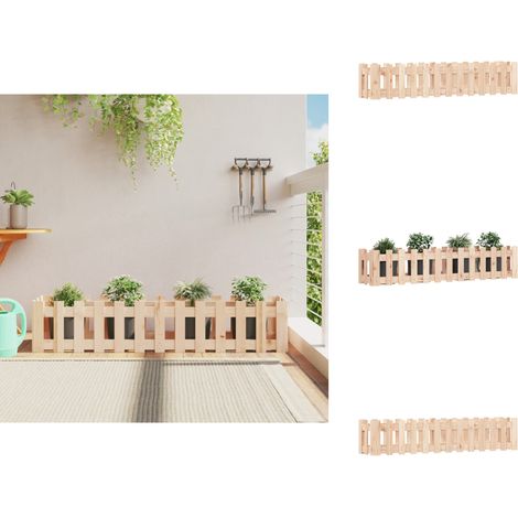 Lit surélevé de jardin design de clôture 150x30x30cm pin massif - Jardiniere - Bac À Plantation - Lit Surélevé - Décoration Extérieur - Jardin (1/5)