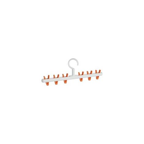 Cintre pour chaussettes avec 6 clips détachables, rotation 360°, orange – (1/5)