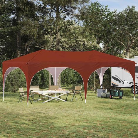 Carpa Plegable para Fiestas Terracota 575 x 288 x 245 cm