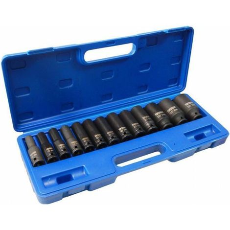 Chiavi e bussole Partner impact 1/2 pollice 15 pezzi 10-36 mm