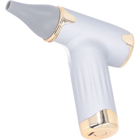 Sèche-cheveux électrique 60 W, haute vitesse, 4 réglages de ventilation, sans pales, batterie 1100 mAh, souffleur de poussière portable, argent (1/5)
