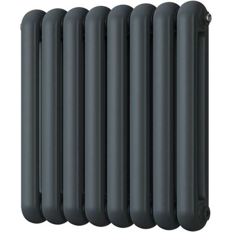 Sherwood - Anthracite Round Top Column Radiator H600mm x W576mm 2 Column (1/3)