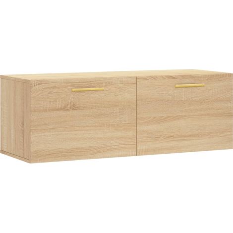 Armoire murale Salon,Meuble bas de Rangement,Meuble TV chêne sonoma 100x36,5x35 cm bois d'ingénierie -79135 (1/5)