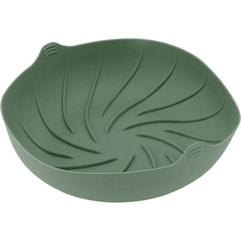 Grande doublure ronde en silicone pour friteuse, panier résistant aux hautes températures pour Instant Pot et micro-ondes, vert foncé