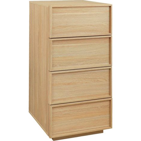 sweeek - Hochkommode 4 Schubladen Holzlook