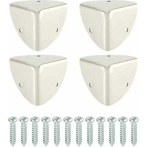 Protezioni per angoli da tavolo in metallo antiruggine, protezione antiurto e decorazione per la sicurezza di bambini e neonati, per tavoli e mobili taglienti, 4 pezzi, nero opaco, EBJ039B-4P, di DEBU (1/5)