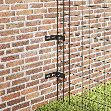 vidaXL Set di Connettori Angolari a Parete 10 pz Antracite