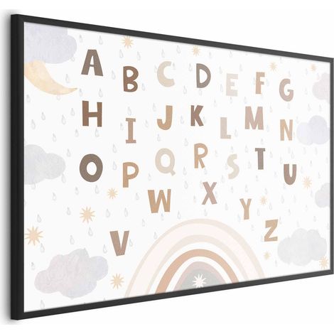 Póster - Letras en colores apagados (1/4)