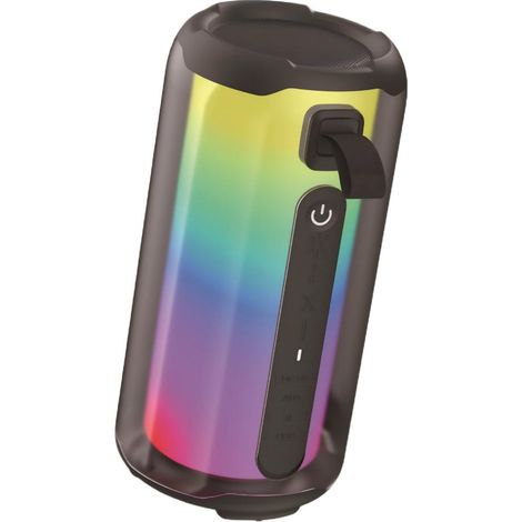 Enceinte Bluetooth transparente avec lumières LED colorées, 5 W, étanche IP7 - noire