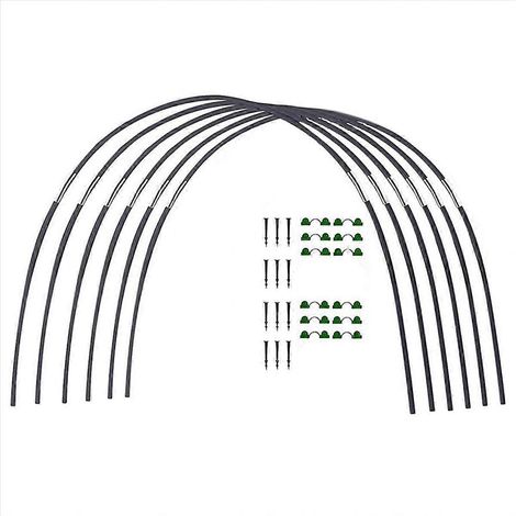 Ensemble de serre arceau, ensemble de poteaux pliables en fibre de verre pour jardinage, support pour tunnel de plantation en forme d'arche de serre (1/5)